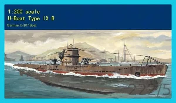 HobbyBoss 80914 1/200 Комплект модели Немецкая подводная лодка типа IX B с двигателем