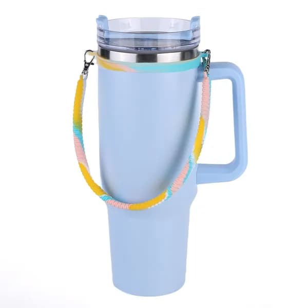 Силиконовая ручка для кружки Stanley с удобной переноской, 8-40 oz, цвет: розово-белый-голубой