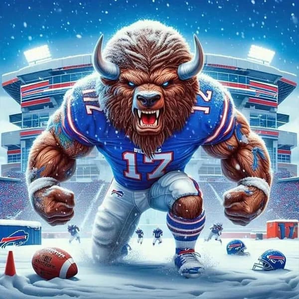 Диамантная вышивка Buffalo Bills, 40 40 см, картина из страз