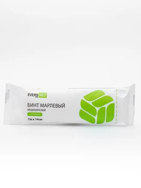 Бинт марлевый стерильный 7 м х 14 см, 1 шт. Эверс Med