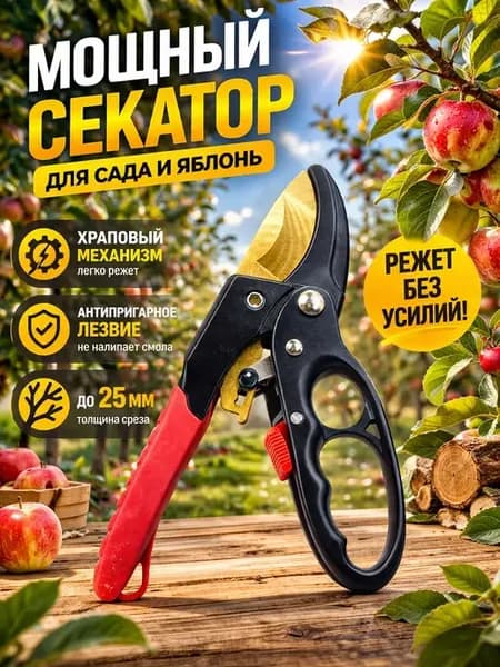 Секатор садовый храповый механизм