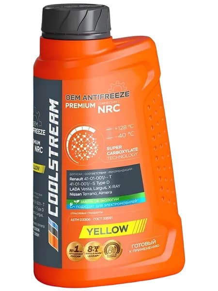 Coolstream Premium PREMIUM NRC 1л Антифриз (Желтый)