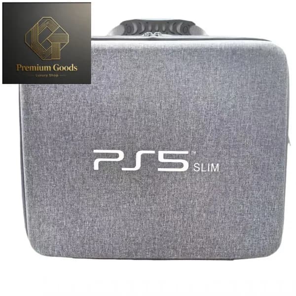Кейс для консоли Sony Playstation 5 Slim, сумка для геймпадов и аксессуаров PS5 слим, серый
