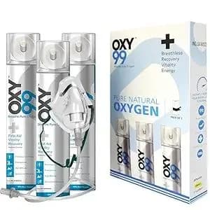 OXY99 Портативный кислородный баллон (упаковка из 3 штук) 6 литров каждый