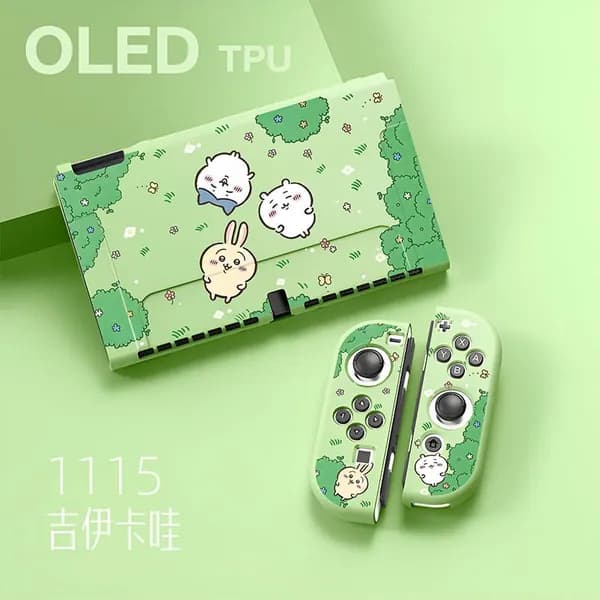 Яркий защитный чехол для SwitchOLED, съемный чехол для игровой консоли, мягкий защитный чехол из ТПУ.