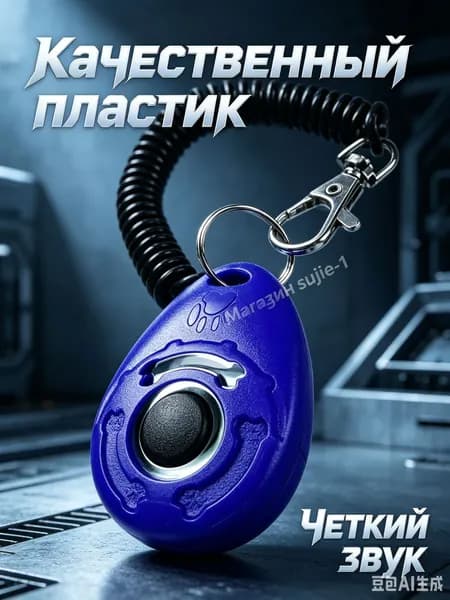 Кликер для дрессировки собак и кошек с браслетом, кнопка тренировки и воспитания питомцев, набор 2 шт