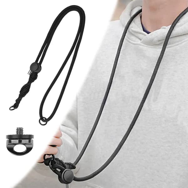 Ремешок для экшн-камер DJI Osmo Pocket 3 и Insta360 X4, регулируемый, с алюминиевой застёжкой