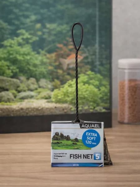 Сачок для аквариума FISH NET 5 (12 см) черный, длина ручки 30 см AQUAEL