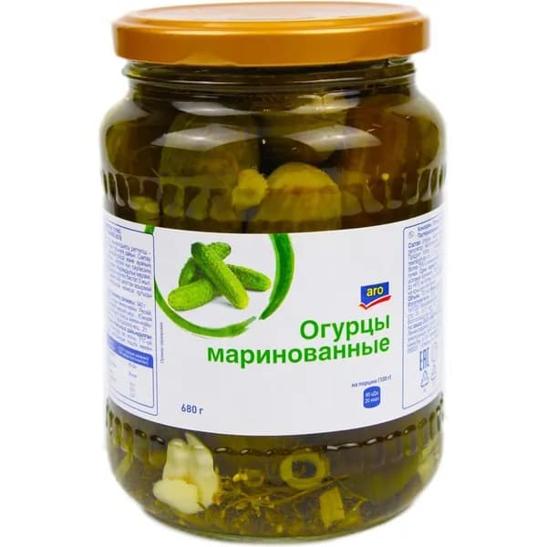 Огурцы Aro маринованные 680 г