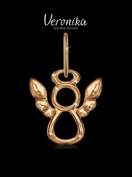 Подвеска серебро 925 позолоченное Ангел Ангелочек Veronika jewelry factory