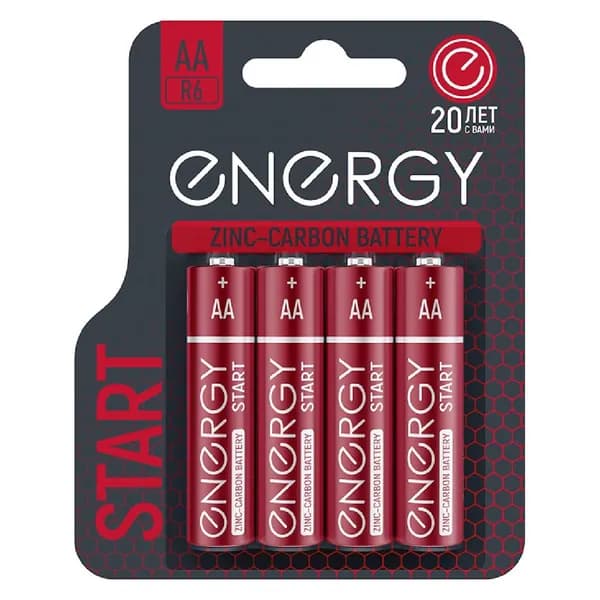 Батарейка солевая Energy Start R6/4B (AА) (107040)