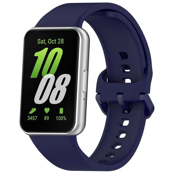 Силиконовый ремешок для Samsung Galaxy Fit3 с плоской застёжкой, цвет ретро-синий