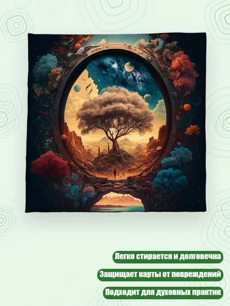 Скатерть для Таро и Гаданий с Алтарной Тканью, - 349 50х50см
