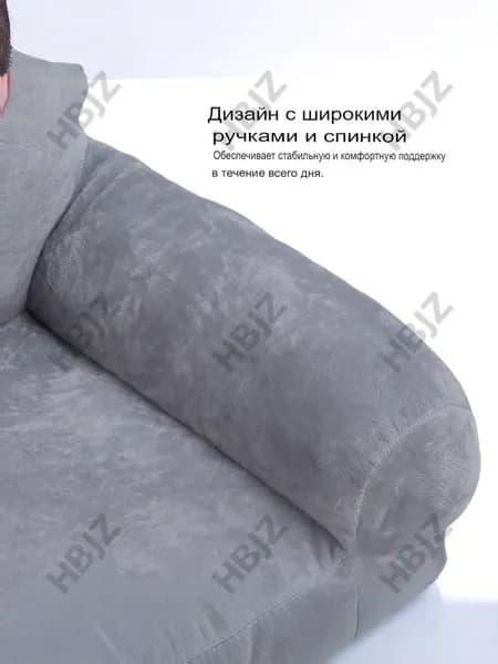 Прямой диван, механизм Реклайнер, 50х33х37 см,серый