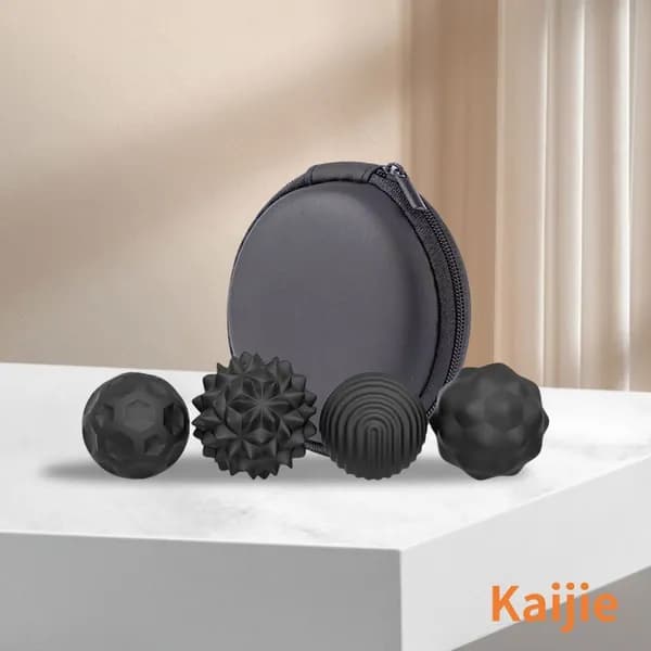 Сенсорные игрушки из силикона с магнитами, 4 шт., чёрные