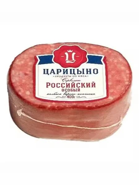 Колбаса варено-копченая Царицыно Сервелат Российский особый 400 г