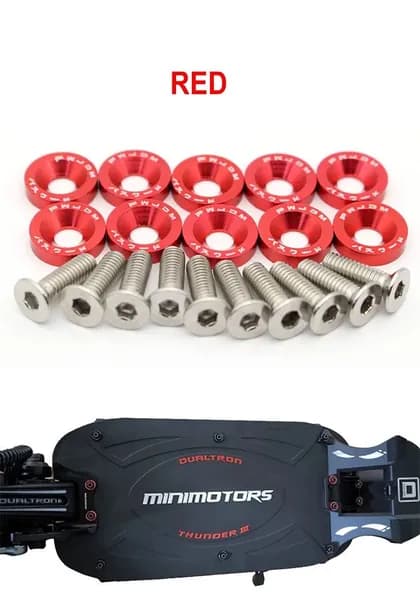 10 шт. винтов для крыльев Dualtron Thunder Eagel Ultra Zero 9 KaaboFasteners, вогнутых шайб, алюминиевых шайб и болтов M6