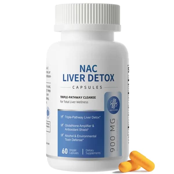 NAC Supplement 900 mg - Очищающий детокс для печени, антиоксидант