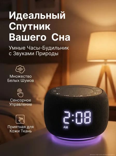 Ретро-прибор для сна с белым шумом, аудиочасы Bluetooth, средство для сна с розовым шумом, небольшой перезаряжаемый динамик USB