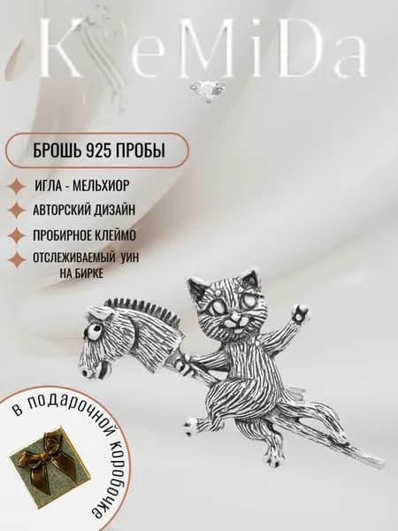 KseMiDa Брошь ювелирная Серебро