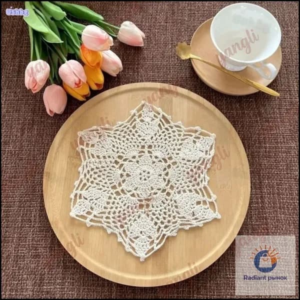 Салфетка сервировочная Поликоттон 22x22см, 1шт.