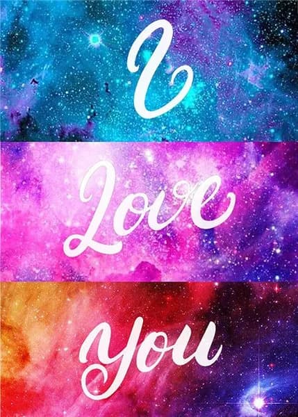 Алмазная мозаика со стразами I Love You/Выкладка полная/Размер холста 30х40 см/Размер картинки 25х35