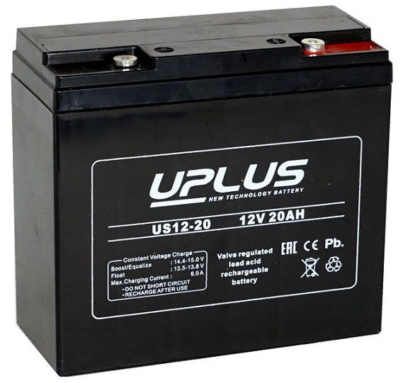 Аккумулятор для ИБП и прочего электрооборудования UniPLUS US-General Purpose US12-20 12V 20 А/ч (181x77x167) AGM