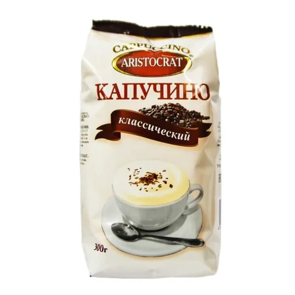 Растворимый кофейный напиток КАПУЧИНО ARISTOСRAT "Классический" 300 гр.