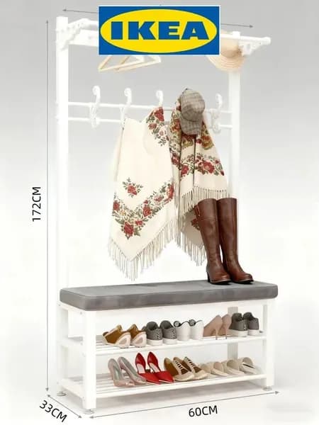IKEA Комплект мебели для прихожей, белый
