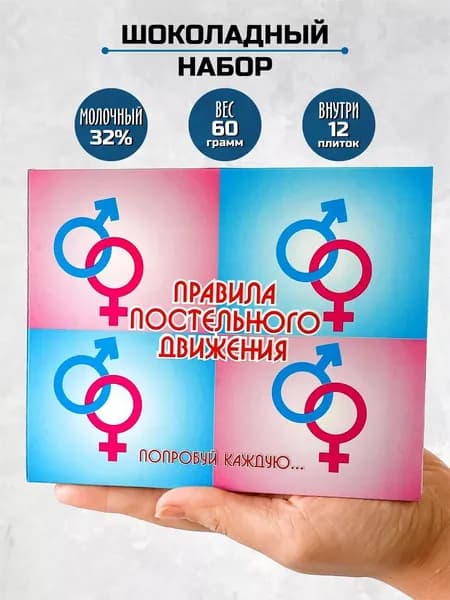 Подарочный набор шоколада Правила ПД / сладкий бокс на день рождение / подарок на день влюбленных