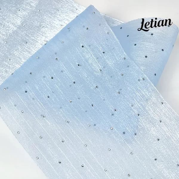 Лента с пайетками 12 см шир., сборчатая блестящая нейлоновая для юбок и подарков, для рукоделия