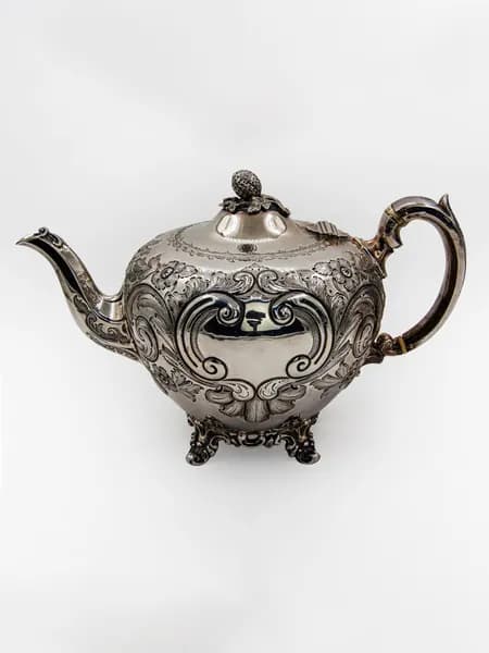 Чайник, 1900 - 1920 годы, Англия; мельхиор, серебрение; 1 л.