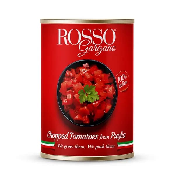Томаты Rosso Gargano Cubetti нарезанные кубиками в собственном соку, 400 г