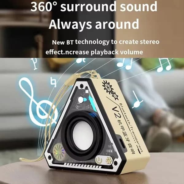 Портативный HiFi сабвуфер, миниатюрная беспроводная колонка с объемным звуком и Bluetooth-аудио (пластик)