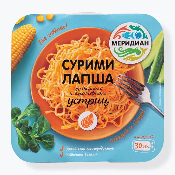 Сурими лапша с устрицей 130 г, Меридиан