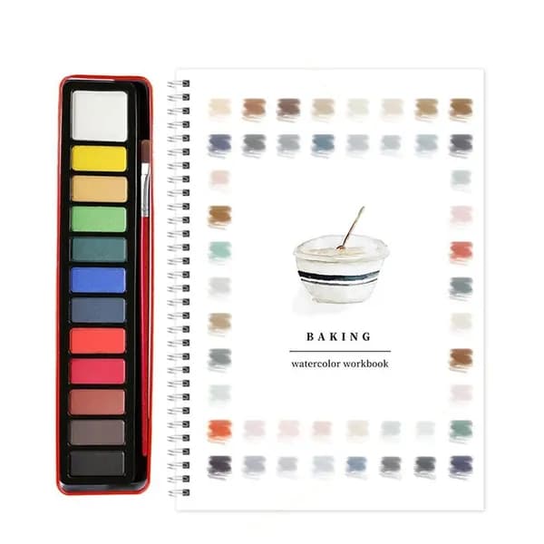 Книга-самоучитель по рисованию акварелью для начинающих, 50 техник