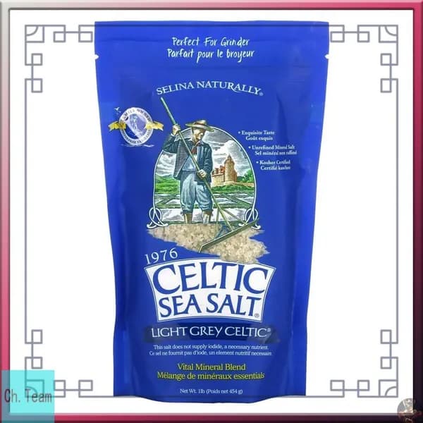 Премиуммикс ключевых минералов Celtic Sea Salt, серый, 454 грамма, помол средний, от Light Grey Celtic.