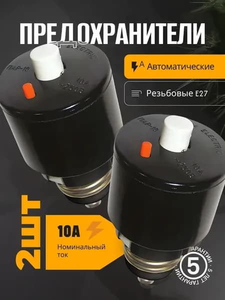 Пробки для счетчика резьбовые 10А 2шт