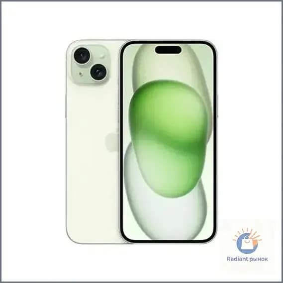 Муляж iPhone 15 Plus Green Titanium / Макет-копия смартфона Айфон 15 Плюс зелёный титан / Образец для витрины iPhone 15 Plus зелёный титан