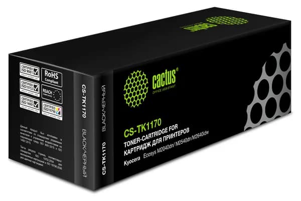 Картридж лазерный Cactus CS-TK1170 черный ((7200стр.) для Kyocera Ecosys M2040dn/ M2540dn/M2640idw) (CS-TK1170)