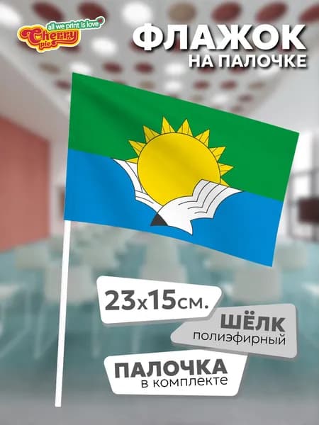 Флаг 23x15 на палочке Волгореченск (Костромская область)