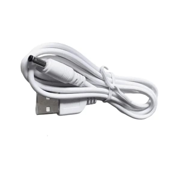 Компактный дорожный USB-кабель постоянного тока с прозрачным бронзовым центром и PVC покрытием, - Белый цвет головы DC35