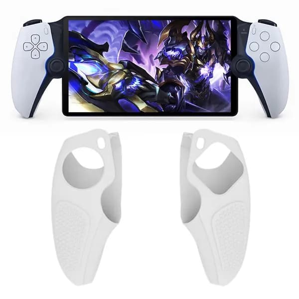 Силиконовый чехол для PlayStation Portal, белый, противоскользящий