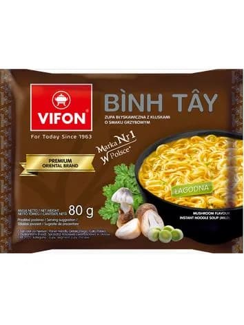 VIFON PREMIUM Лапша быстрого приготовления BINH TAY с грибами, 80 гр. 1шт