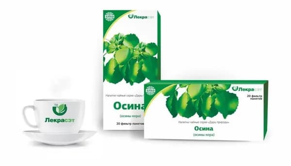 Чайный напиток Лекра-СЭТ Осина кора, 20 пакетиков