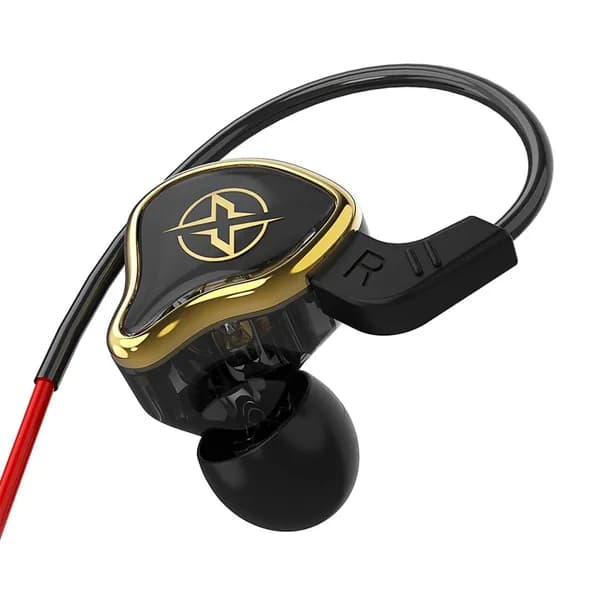 Наушники проводные с микрофоном UT-01, Радиоканал, USB, красный