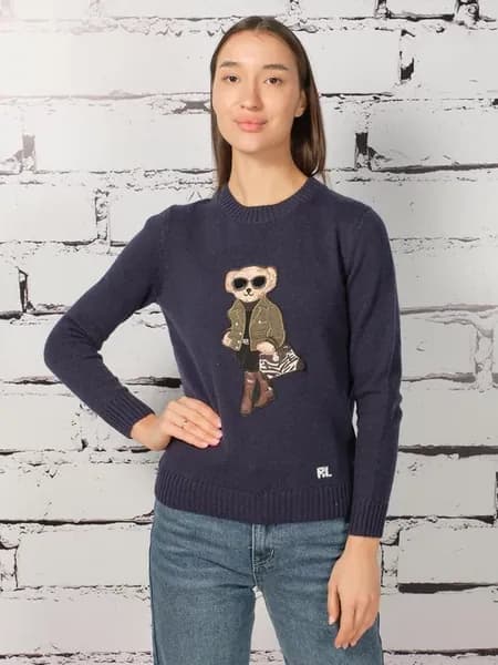 Свитер базовый с принтом шерсть бренд Ralph Lauren