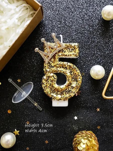 Свечи для торта цифра 5, 8.5 см, 1 шт