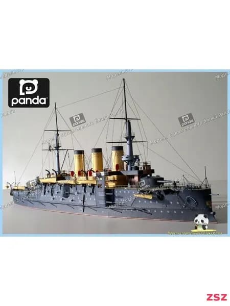 1:250, линкор "Ослябя" Военно-морского флота России, бумажная модель