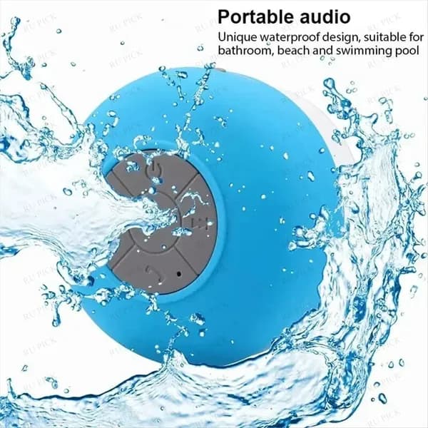 Беспроводная Bluetooth-колонка для ванной комнаты на присоске, белая, водонепроницаемая (белый)